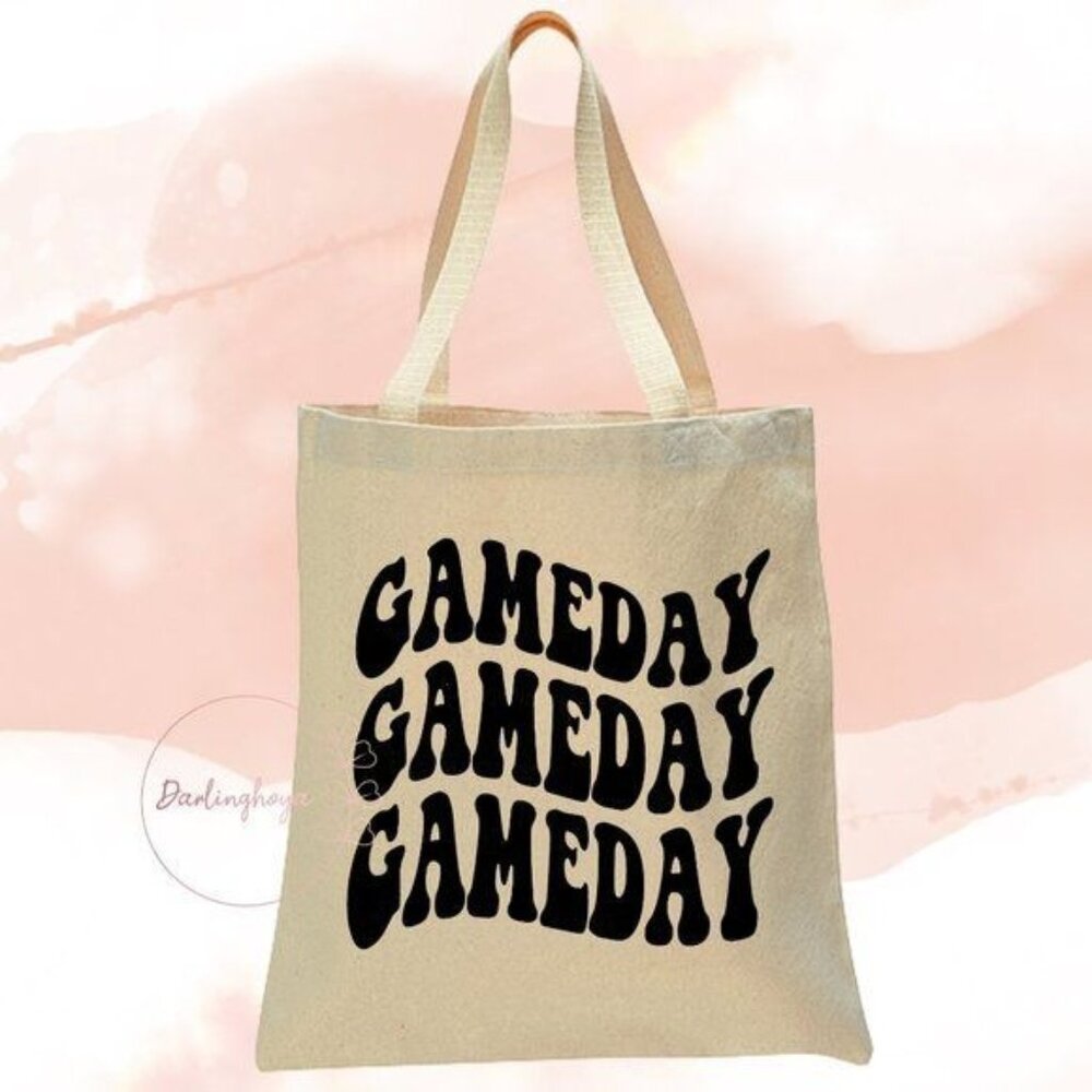 Game Day Canvas Tote - Natural